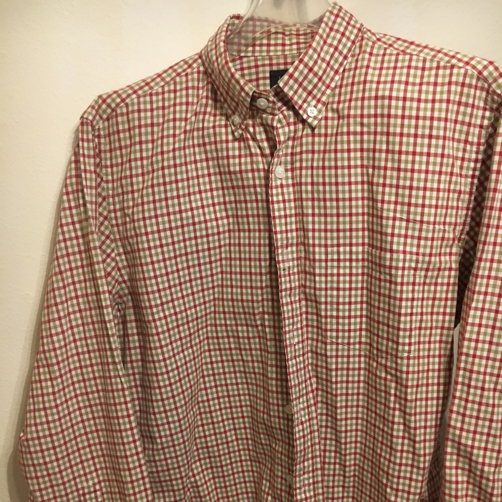 J Crew casual checkered button down shirt